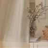 AZIMUZIXI Striped Linen Sheer Curtains 84 Inch Long 2 Panels Set-Simple Natural Vibe Light Filtering Privacy Window Shears Drapes for Bedroom Living Room Rod Pocket,Single Panel W100xL84 Inch view 4