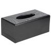 Black Wooden Tissue Box Napkin Case Elegant Rectangular Tissue Box Cover Modern Tissue Holder for Home Hotel Living Room view 1