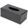 Black Wooden Tissue Box Napkin Case Elegant Rectangular Tissue Box Cover Modern Tissue Holder for Home Hotel Living Room view 2
