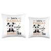 Bubble Tea Panda Chocolate Sweet Animals K-Pop and Boba Throw Pillow view 3