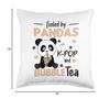 Bubble Tea Panda Chocolate Sweet Animals K-Pop and Boba Throw Pillow view 4