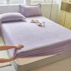 FCLDESHOP Deep Pocket Mattress Pad Cover,Deep Fitted Single Sheet,Solid Color Milk Fleece Fitted Sheet Cover Mattress Protector, Warm Skin-Friendly Deep Pocket Mattress Topper,Purple,180 * 200cm view 1
