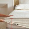 FCLDESHOP Deep Pocket Mattress Pad Cover,Deep Fitted Single Sheet,Solid Color Milk Fleece Fitted Sheet Cover Mattress Protector, Warm Skin-Friendly Deep Pocket Mattress Topper,Purple,180 * 200cm view 3