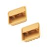 Drawer Handles,Cabinet Pulls, 2 Pcs Flush Sliding Door Pull Square Recessed Cabinet Handles Zinc Alloy Drawer Knob with Screws for Doors Windows Cabinets Furniture Door Levers (Hole Distance 96mm,Gold view 1