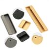 Drawer Handles,Cabinet Pulls, 2 Pcs Flush Sliding Door Pull Square Recessed Cabinet Handles Zinc Alloy Drawer Knob with Screws for Doors Windows Cabinets Furniture Door Levers (Hole Distance 96mm,Gold view 4