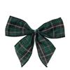 Northlight Pack of 6 2 Loop Christmas Bow Decorations, Green view 3