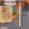 5.5" x 3/16 Candy Apple, Corn Dog, Skewer Sticks Semi Pt/Pack of 1000ct/ 5mm view 3