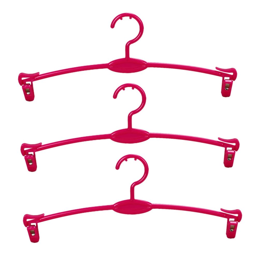 WHAMVOX 15pcs Plastic Underwear Hanger for Laundry Drying Chic Rose Red Clips for Bras Panties Clothes Weather-Resistant Rack for Indoor Outdoor Use
