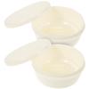BRIGHTFUFU 2Pcs Travel soap Box soap Container Company bar case bar Container Shampoo Holder Drain Dish Holder Sponge pp No Punching Preservation Box White view 1