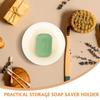 BRIGHTFUFU 2Pcs Travel soap Box soap Container Company bar case bar Container Shampoo Holder Drain Dish Holder Sponge pp No Punching Preservation Box White view 3