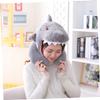 CORHAD Neck Pillow Shark Hat Fun U-Shaped Travel Pillow Hood Perfect for Boys and Girls Adults and Parties view 2
