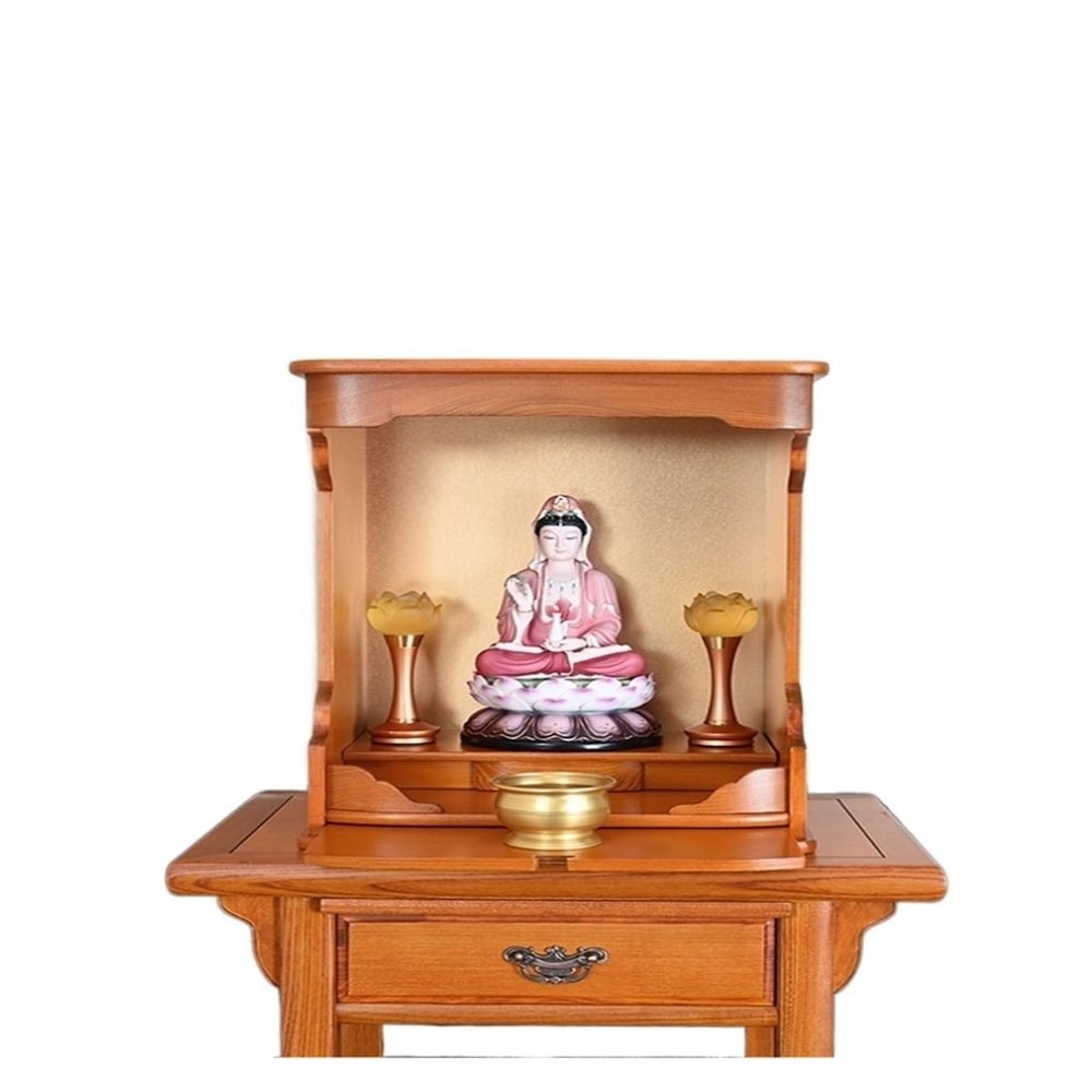 Meditation Table Altar Modern Minimalist Buddhist Altars Dedicated to the God of Wealth, Guanyin Cabinets, Shrine Platforms, Hanging Wall Style Buddhist Cabinets, Hanging Cabinets Prayer Altar for Hom