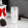 WGVI Hurricane Candle Holder Sleeve, W: 5", Ht: 10", Silver Speckled Glass Cylinder Open Both Ends, Chimney Tube Shade, 12 Piece view 1