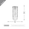 WGVI Hurricane Candle Holder Sleeve, W: 5", Ht: 10", Silver Speckled Glass Cylinder Open Both Ends, Chimney Tube Shade, 12 Piece view 2