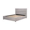 NADAAL STUDIOS Clayton King Bed -100% Polyester Upholstery with Solid Pine in Light Grey view 4