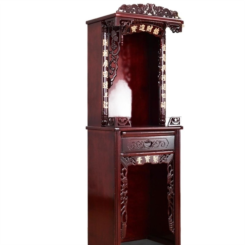 Meditation Table Altar Household Buddhist Niches, Buddhist Cabinets, Chinese Style Buddhist Cabinets, Cabinets for Storing the God of Wealth, Buddha Tables, Buddha Tables Prayer Altar for Home ( Size