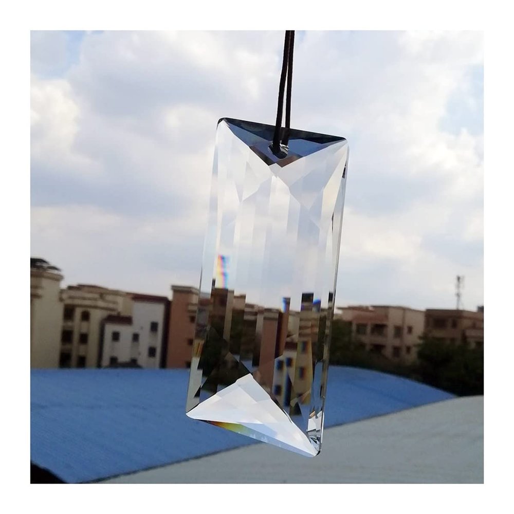 Chandelier Crystal Prisms Pendants 3 pcs 110mm (1 Hole) Faceted Long Quadrilateral Crystal Spacer Pendant Chandelier Crystal Prisms Pendants