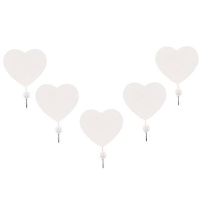 Didiseaon 10pcs Heart Shape Wall Hooks Multi-Functional Key Holders for Home Decor Space-Saving and Elegant Design for Spaces Easy Installation