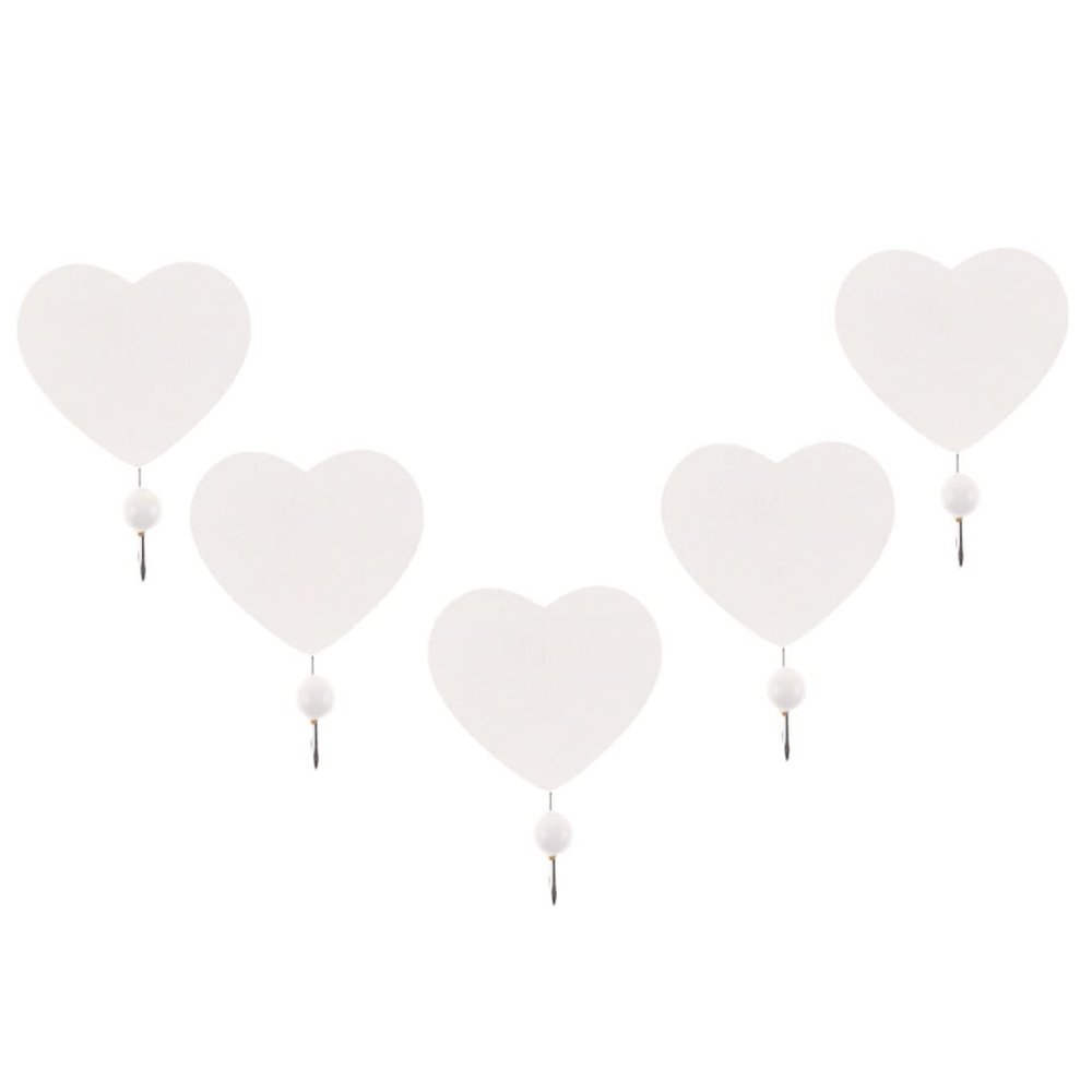 Didiseaon 10pcs Heart Shape Wall Hooks Multi-Functional Key Holders for Home Decor Space-Saving and Elegant Design for Spaces Easy Installation