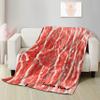 Beef Custom Throw Blanket 3D Food Personalized Blanket Gift for Girls Boys Kids Soft Cozy Fleece Funny Food Blanket for Bed Couch Sofa ChairsAll Season 90''x120'' for Whole Family view 2