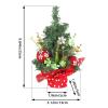 awakentti 10 Inch Christmas Tree, Mini Christmas Tree Set, Realistic and Festive, Table Top Artificial Christmas Trees, Ideal for Living Room, Bedroom, Bookshelf (White Dot Bottom) view 2