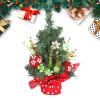 awakentti 10 Inch Christmas Tree, Mini Christmas Tree Set, Realistic and Festive, Table Top Artificial Christmas Trees, Ideal for Living Room, Bedroom, Bookshelf (White Dot Bottom) view 4