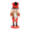 Almencla Handcrafted Wooden Nutcracker Figurine for Festive Party Decor, Red Drum view 1