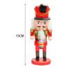Almencla Handcrafted Wooden Nutcracker Figurine for Festive Party Decor, Red Drum view 3