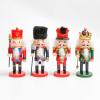 Almencla Handcrafted Wooden Nutcracker Figurine for Festive Party Decor, Red Drum view 4