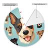 Dog Icon Christmas Tree Skirt with Pom Pom Trim Xmas Tree Skirt for Holiday Party Soft Christmas Decorations Christmas Tree Mat Base Cover for New Yea Decoration view 2
