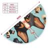 Dog Icon Christmas Tree Skirt with Pom Pom Trim Xmas Tree Skirt for Holiday Party Soft Christmas Decorations Christmas Tree Mat Base Cover for New Yea Decoration view 3