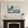 Great Wave Off The Coast of Kanagawa By Katsushika Hokusai Poster Canvas Print Wall Art Bedroom Living Room Decor Framed and Frameless Gift (1624inch,Framed) view 3
