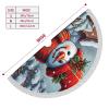 Red Snowman Scraf Christmas Tree Skirt 36" Xmas Tree Skirt Gorgeous Edge Tassel Christmas Tree Mat for Holiday Party Christmas Decorations for Xmas Tree Christmas Ornaments view 2