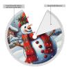 Red Snowman Scraf Christmas Tree Skirt 36" Xmas Tree Skirt Gorgeous Edge Tassel Christmas Tree Mat for Holiday Party Christmas Decorations for Xmas Tree Christmas Ornaments view 3