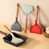 1PCS Silicone Pancakes Spatula,Non-Stick Spatula Wide Mouth Silicone Pizza Shovel Steak Shovel for Kitchen(red) view 3