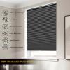 Persilux Custom 100% Blackout Cellular Shades Cordless Room Darkening Blinds for Windows (Black, 41.5"W x 48"H) 1.8" Single Honeycomb Window Shades Thermal Insulated Blinds for Windows, Bedroom, Doors view 2