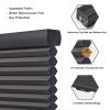 Persilux Custom 100% Blackout Cellular Shades Cordless Room Darkening Blinds for Windows (Black, 41.5"W x 48"H) 1.8" Single Honeycomb Window Shades Thermal Insulated Blinds for Windows, Bedroom, Doors view 3