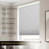 Persilux Custom Cordless 100% Blackout Cellular Shades for Windows Blinds 1.8" Single Honeycomb Shades for Windows Cellular Blinds Thermal Insulated Shades for Home Bedroom (White, 26" W x 48" H) view 2