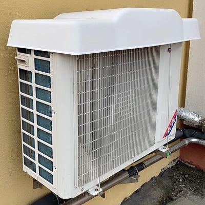 Air Conditioner Cover For Outside All Season Ac Unit Cover Outdoor Window Ac Units Protection Cover Mini Split Air Conditioner Cover (4mm Pvc) Fits Up To(Size:110x45x17cm/43.3x17.7x6.7in,Color:White)