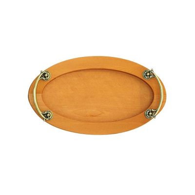 Serving Trays Vintage Wooden Tray Cake Dessert Counter Service Tray with Handle for Coffee, Tea, Pastry Decorative Tray Serve Plate (Color : B, Size : Medium)