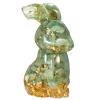 TUMBEELLUWA Pack of 2 Rabbit Crystal Figurine Resin Easter Bunny Statue Healing Spiritual Gift Animal Ornament for Home Office Decoration, Green Aventurine view 2