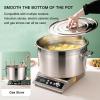 HMWOKPOT Commercial Pasta Cooker Insert Set, Stainless Steel Pasta Pot & Insert Strainer Basket Cookware for Home Kitchen Cooking Tool,45cm 5 Holes view 2