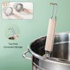 HMWOKPOT Commercial Pasta Cooker Insert Set, Stainless Steel Pasta Pot & Insert Strainer Basket Cookware for Home Kitchen Cooking Tool,45cm 5 Holes view 4