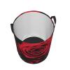 Round Laundry Basket with Handles Personalized Laundry Hamper for Bedroom Red Rose Circular Laundry Lightweight Waterproof Storage Basket Dirty Clothes Hamper for Bathroom Dorm view 2