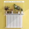 AHDFY White Radiator Shelf,Radiator Shelves,Radiator Floating Shelf,Storage Shelf Vertical Slats,Dustproof Heater Cover,No Drilling Required with Easy to Fit Bracket for Home Office,110cm view 3