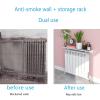 AHDFY White Radiator Shelf,Radiator Shelves,Radiator Floating Shelf,Storage Shelf Vertical Slats,Dustproof Heater Cover,No Drilling Required with Easy to Fit Bracket for Home Office,110cm view 4