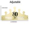 SPRICEMQC 80th Birthday Hat Paper Crown Golden King Crowns Gold Foil Party Crown Hat Cap for Birthday Celebration Photo Props view 2