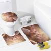 4Pcs Sunshine Piggy Shower Curtain Sets for Bathroom,Farmhouse Pig Cute Funny Animals Shower Curtain,Non-Slip Bathroom Rugs,Lid Toilet Cover,Bath Mat,Bathroom Decor Set Accessories view 4