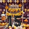 YFHVJTKO 40 Inch Number 15 Black Crown Balloon Set,15th Celebration Decorations for Happy 15th Birthday Party Wedding Bridal Shower Engagement Photo Shoot Anniversary Decoration, Black 15 Balloon view 2