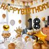 YFHVJTKO 40 Inch Number 15 Black Crown Balloon Set,15th Celebration Decorations for Happy 15th Birthday Party Wedding Bridal Shower Engagement Photo Shoot Anniversary Decoration, Black 15 Balloon view 4